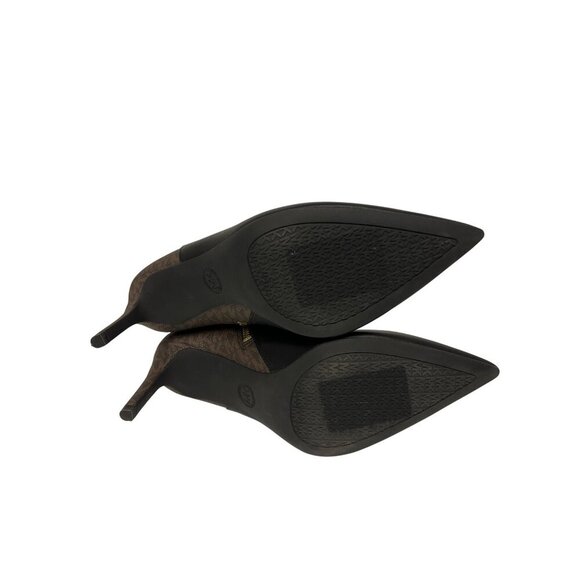 NEW Michael Kors Women's Alina Boot Flex Leather Ankle Logo Heeled Size 9.5 - Picture 8 of 9